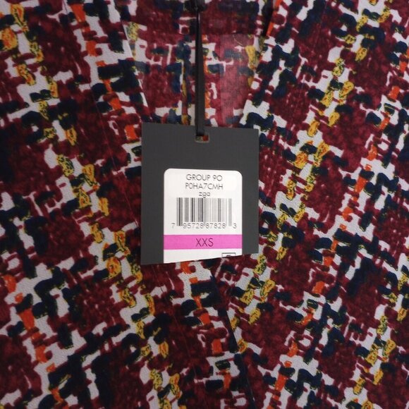 DKNY Drapey Wrap-Front Print Blouse - Picture 3 of 8